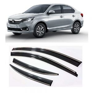 rain window door visor wind deflectors and sunshield protectors  For Amaze new  - black